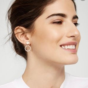 BaubleBar Champagne Hoop Ear Jackets